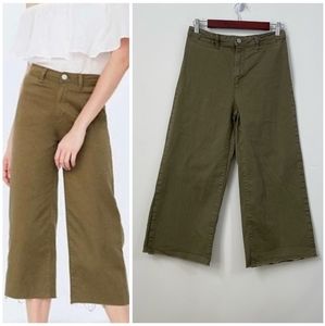 BDG/ Urban Outfitters high waist cropped pants frayed hem.